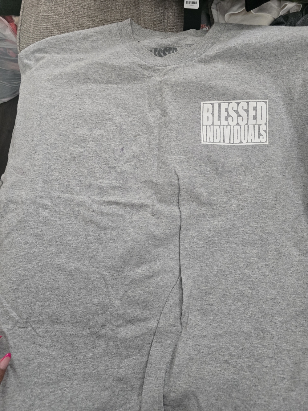 MENS BLESSED INDIVIUALS Gray Graphic Tee